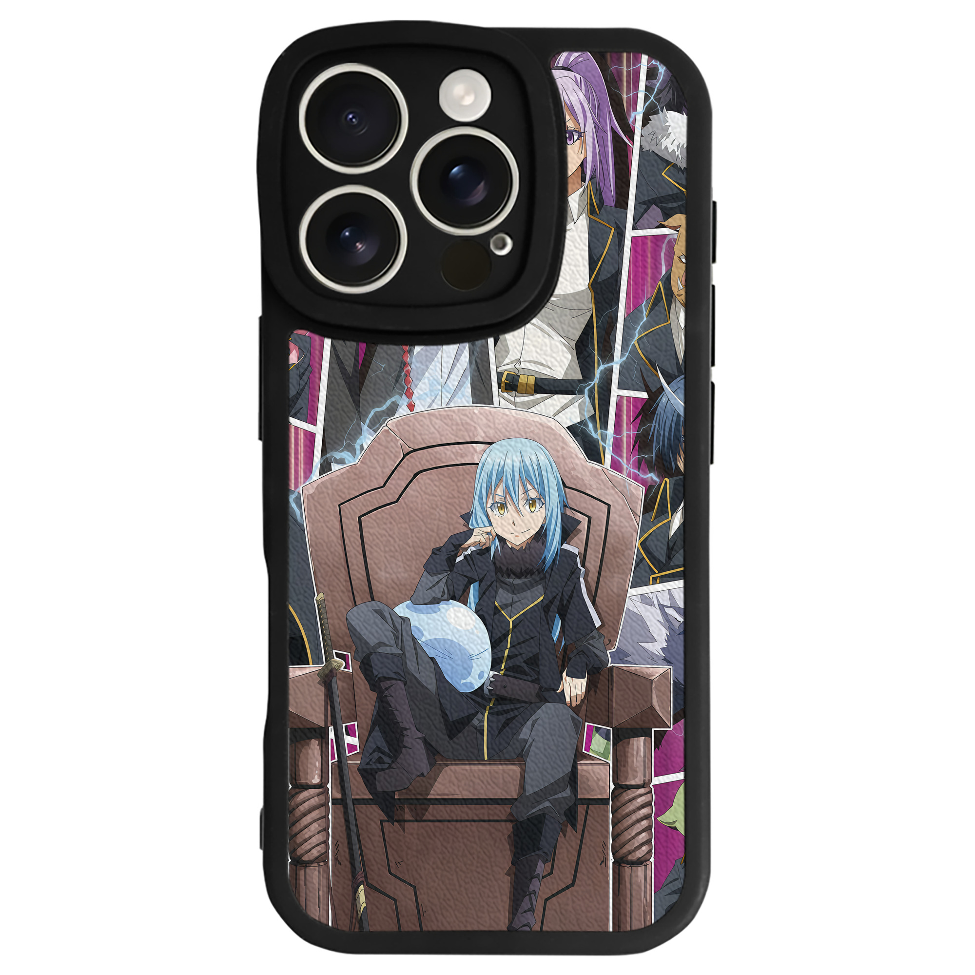 （画像用） 転スラ Regarding Reincarnated to Slime 【iPhone 16シリーズ対応】シリコンスマホケース（レザー調） 材質：シリコン